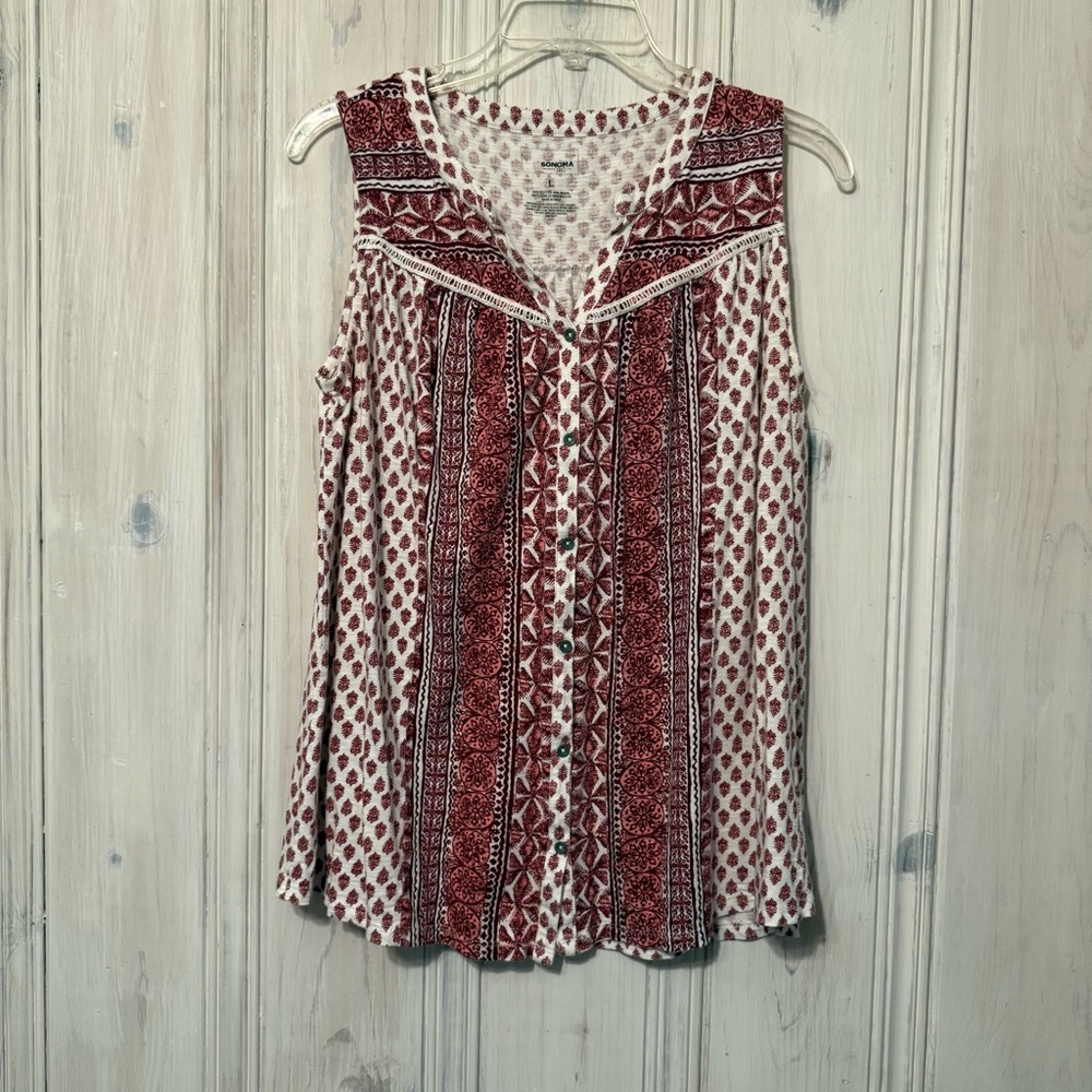 Sonoma Sleeveless Women’s Tank Shirt size Large